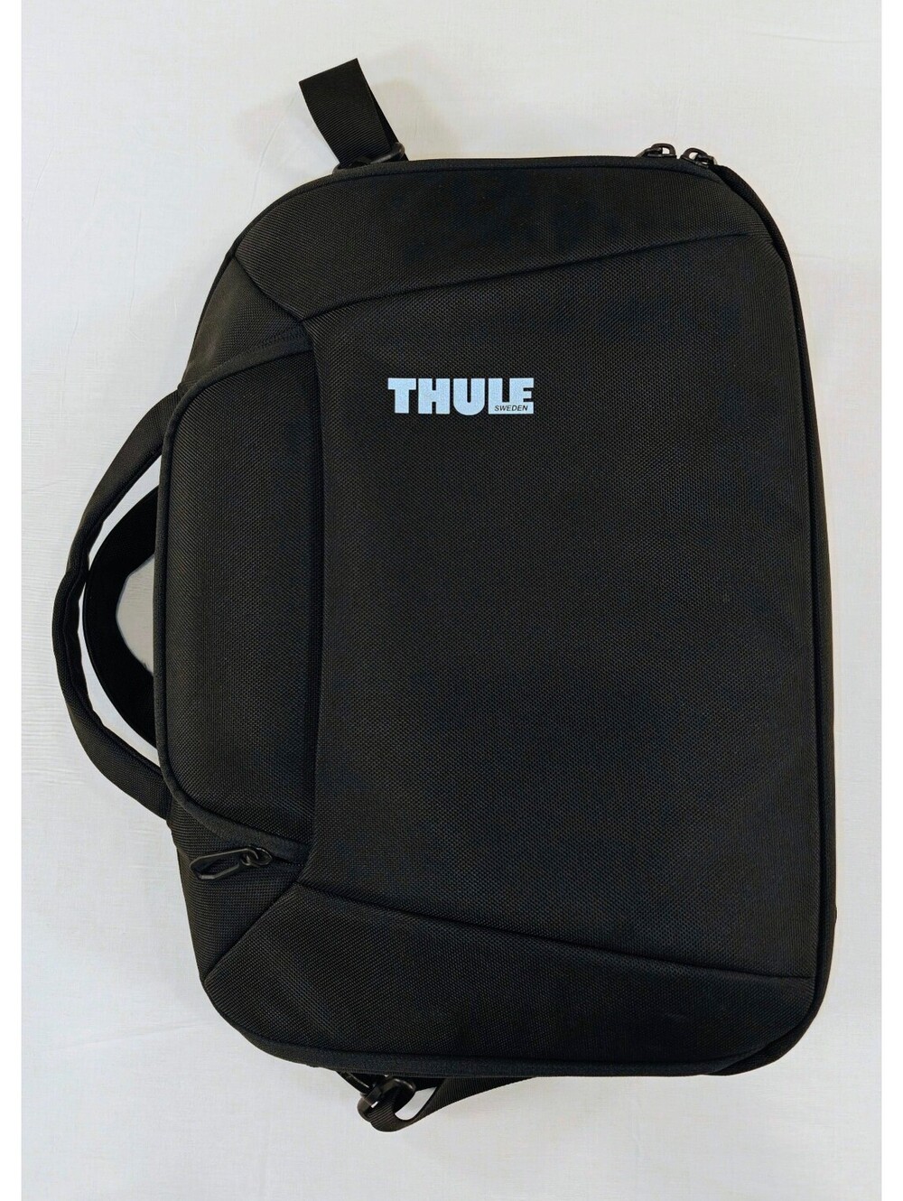 Thule Black Laptop Briefcase with Multiple Compartments and Adjustable Shoulder/